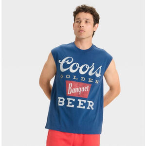 Men’s Coors Graphic Muscle Tank Shirt Blue XXL NWT
